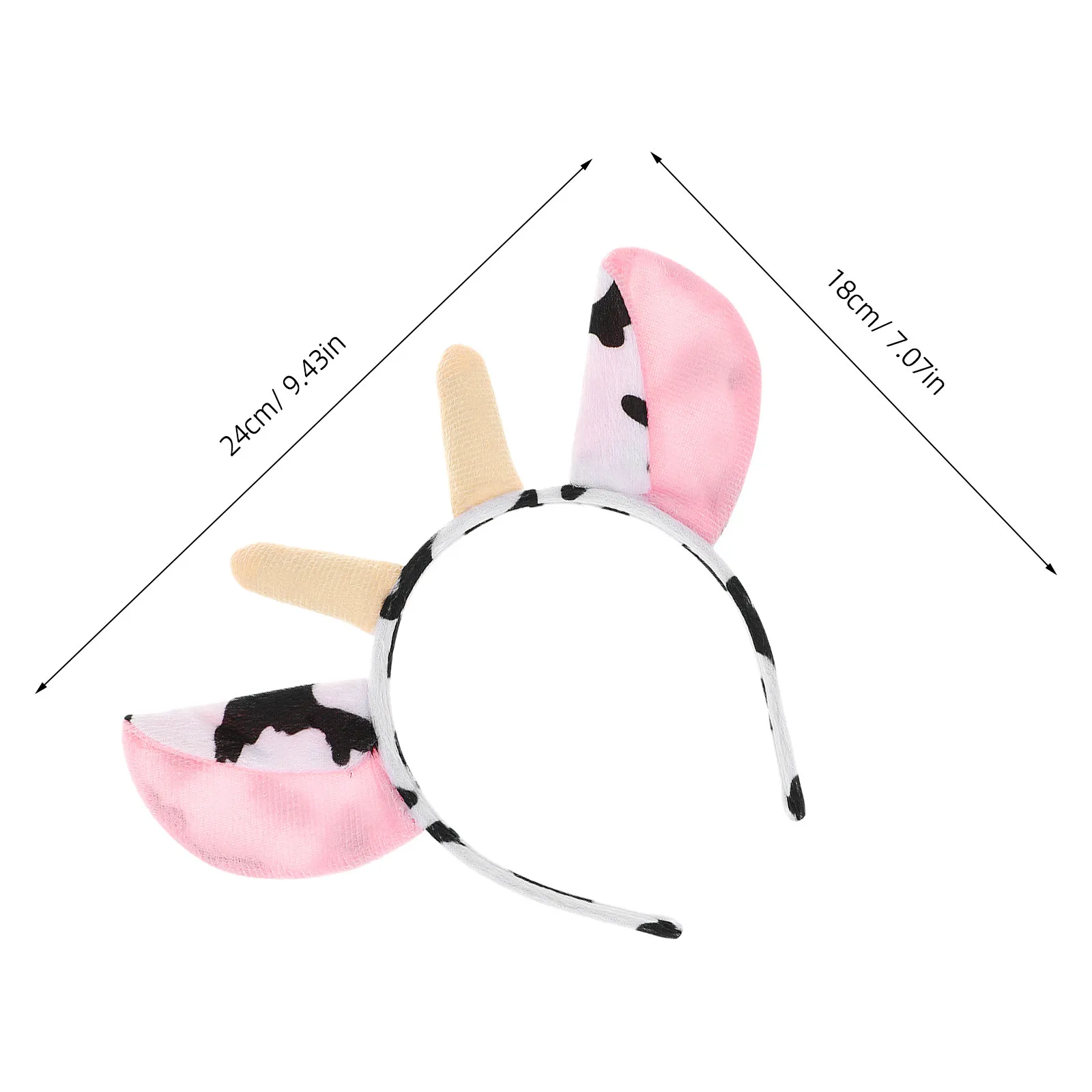 5pcs 암소 뿔 머리띠 동물 의상 액세서리 소프트 키즈 성인 파티 농장 카니발 드레스 파티 의상 머리띠 업 헤어