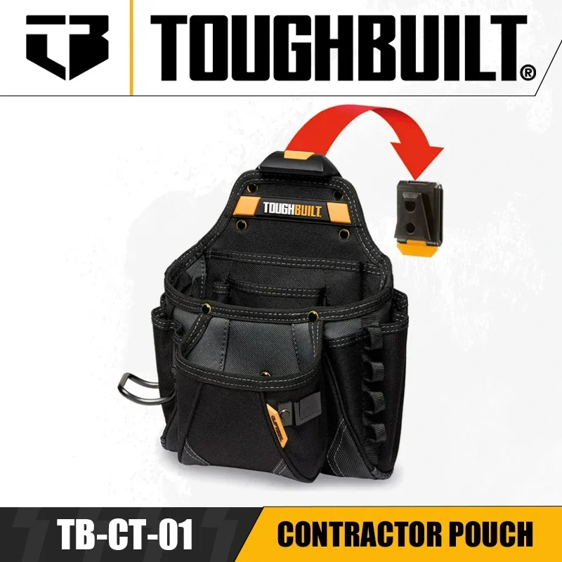 

TOUGHBUILT TB-CT-01 Contractor Pouch Large Woodworking Quick Hang Multifunctional Tool Bag Large Capacity Tool Kit