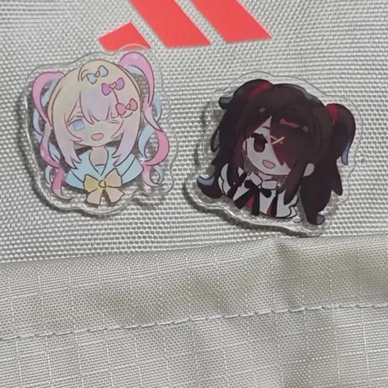 2 szt. Akrylowe przypinki Needy Girl Overdose KAngel Ame Chan Broszki Kolekcja NGO Gadżety Kawaii Ozdoba na Torbę Prezent dla Fanów z Kreskówek