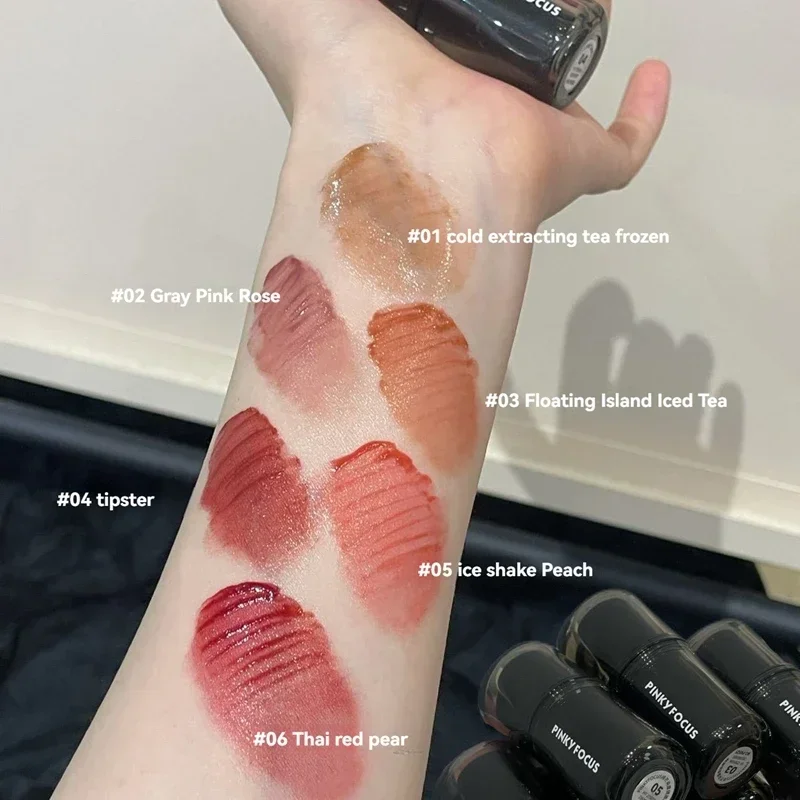 Jus rouge brillant à lèvres noir miroir eau lèvres glaçure maquillage hydratant brillant imperméable Non collant clair liquide rouge à lèvres teinte