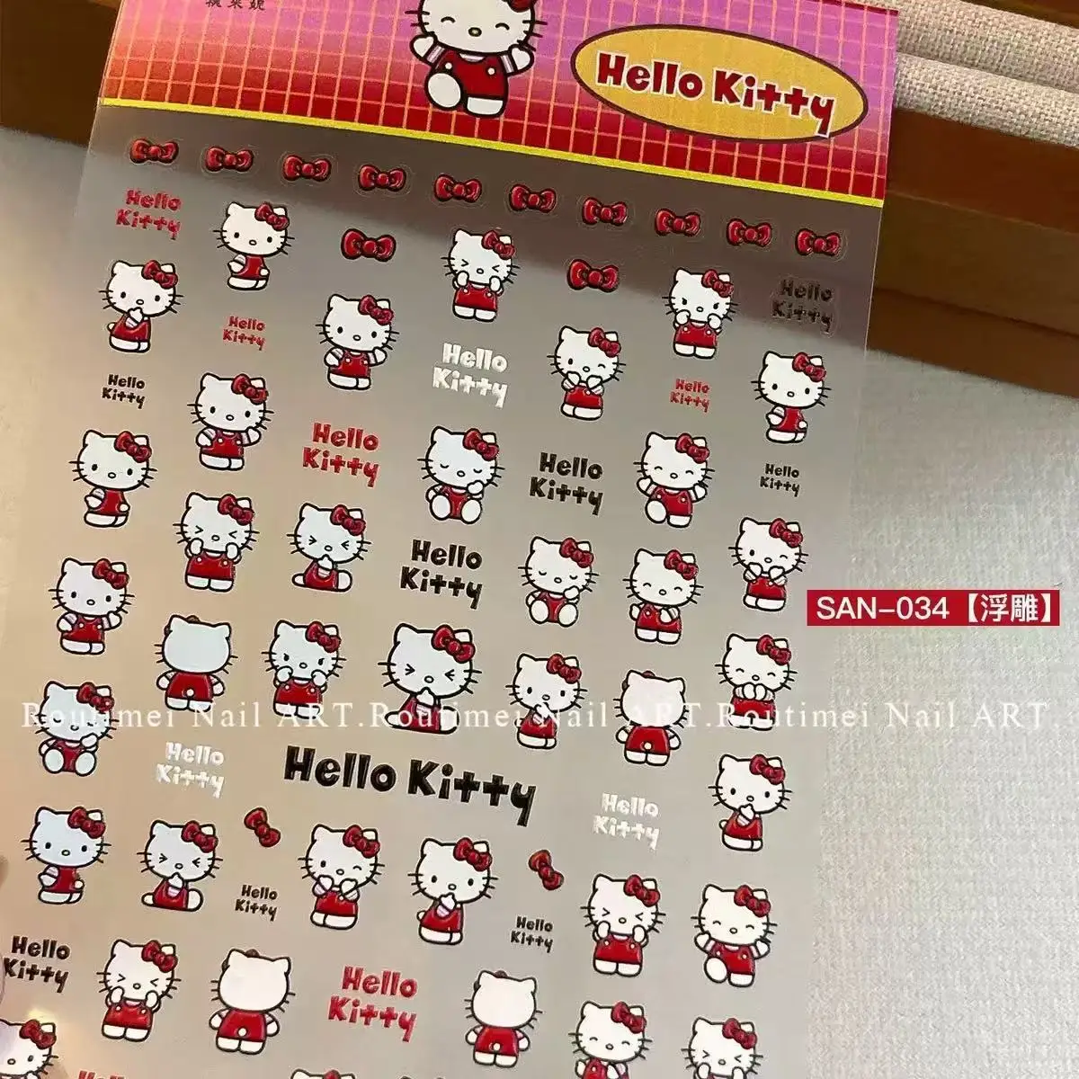Sanrio Hello Kitty Stickers Nail Art Accessoires Leuke Anime Karakter Stickers Nail Art Decals Stickers Nail Art Supplies
