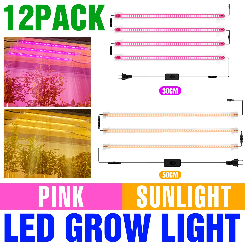 

LED Plant Grow Light Full Spectrum Phyto Lamp USB Indoor Hydroponic Lamp 220V Dimmable For Seedlings Flowers Greenhouse Lighting