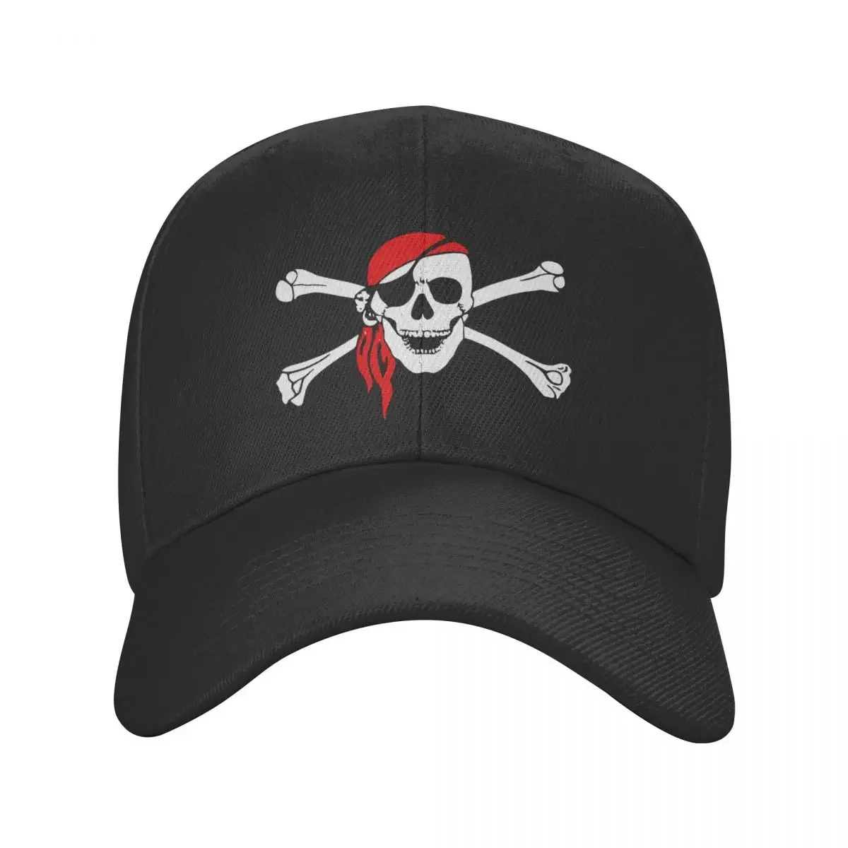 Fashion Unisex Jolly Roger Skull Cross Bones Pirate Flag Baseball Cap Adult Adjustable Dad Hat Hip Hop Snapback Caps