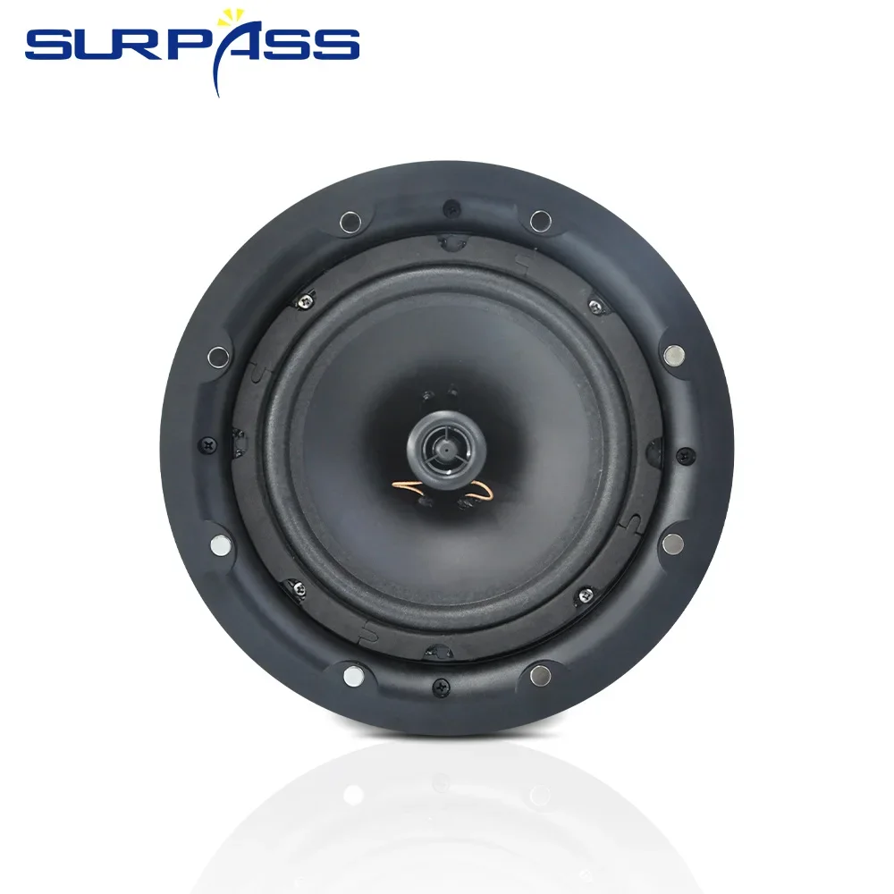 8 Inch 40W Dustproof Ceiling Speaker 2 Way Frameless Recessed In Ceiling Wall Speaker Home Theater Sound System for Indoor Audio