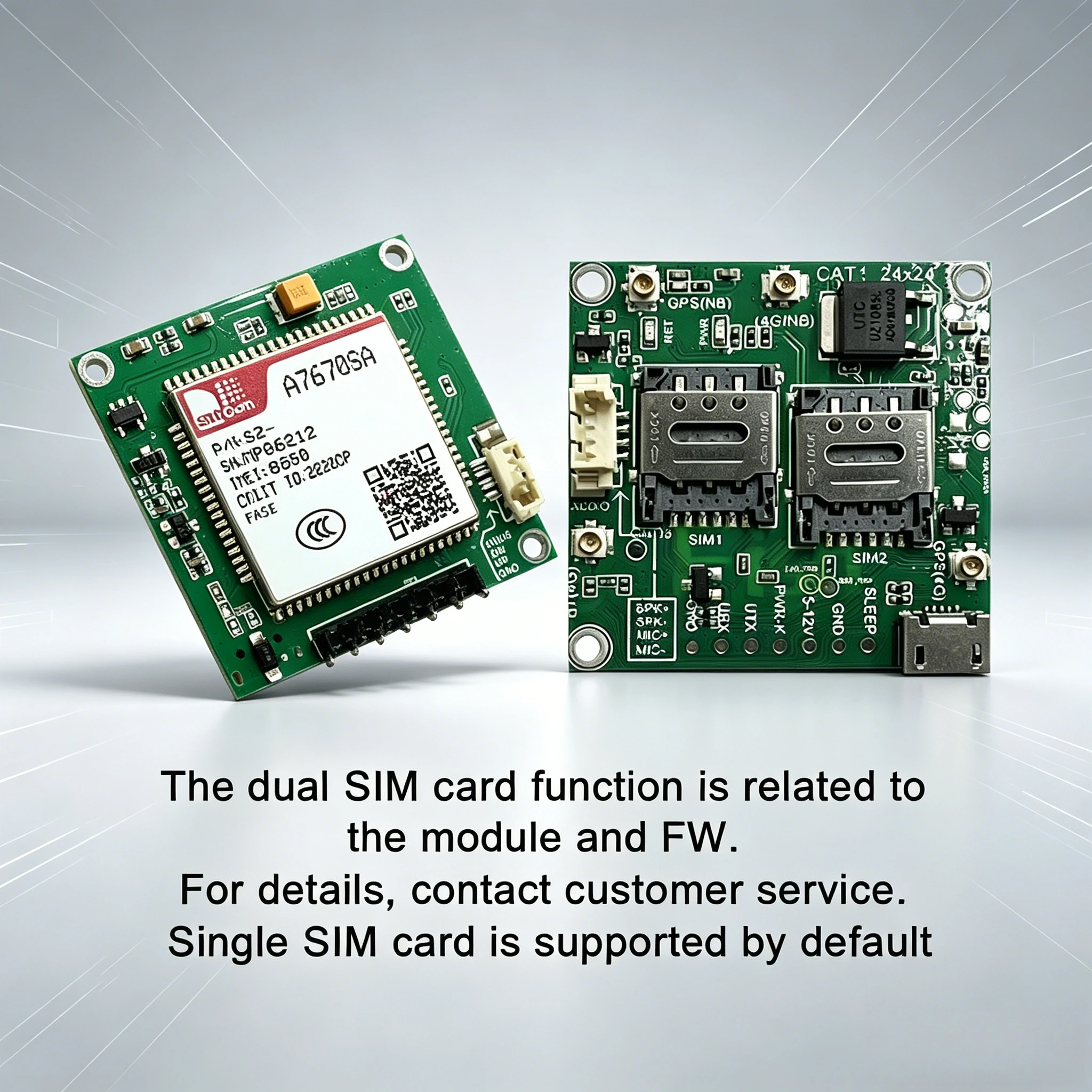 simcom-lte-cat1-4g-2g-voice-bt-gnss-a7670sa-fase-dd-mcore-a7670sa-fase-サポート-gps-コアボード、4g-fpc-gps-アンテナ付き