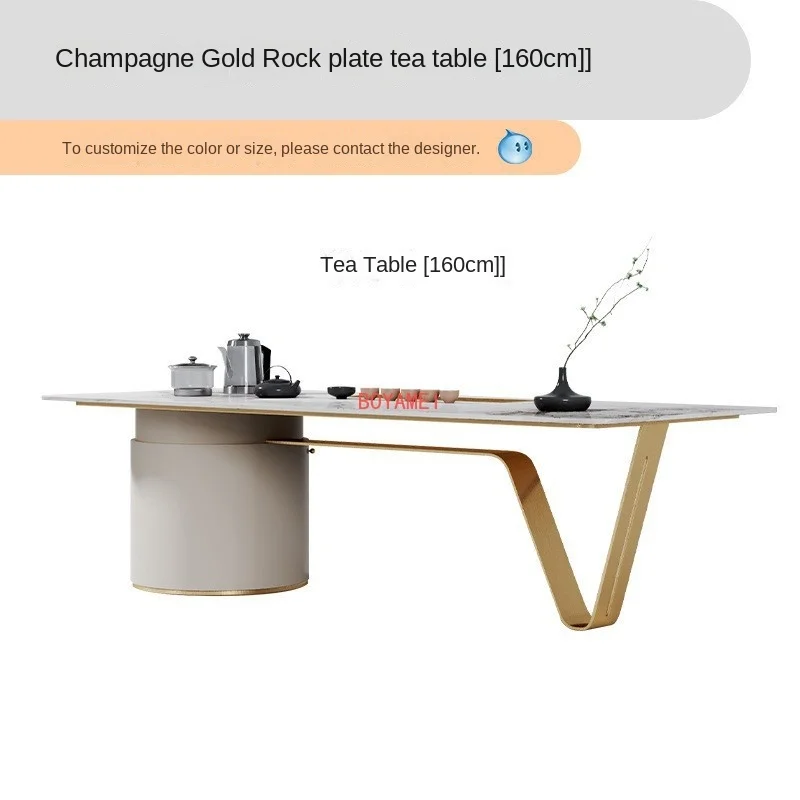 rock board tea table intelligent creative tea making table and chair combination desk integrated tea set set office tea table