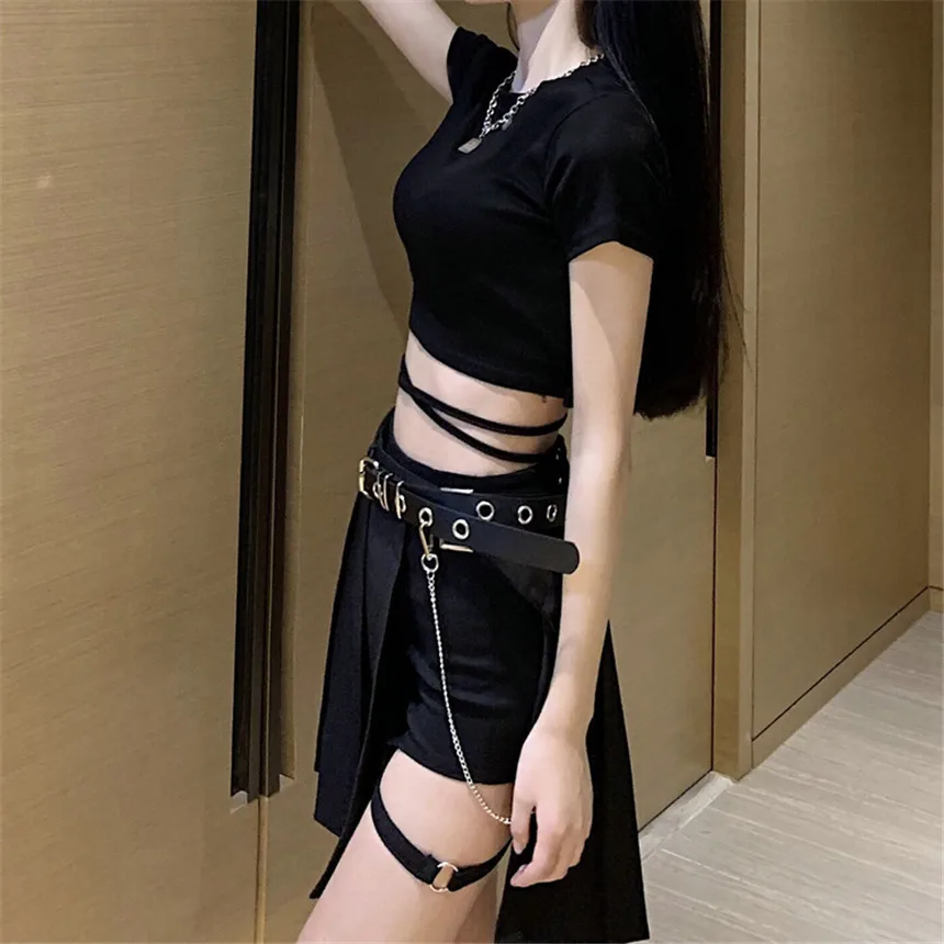 New Arrival Women Pleated Skir Hot sale Short Punk Girl\'s Skirt Short Gothic Harajuku Summer Gray Plaid Skirts Shorts