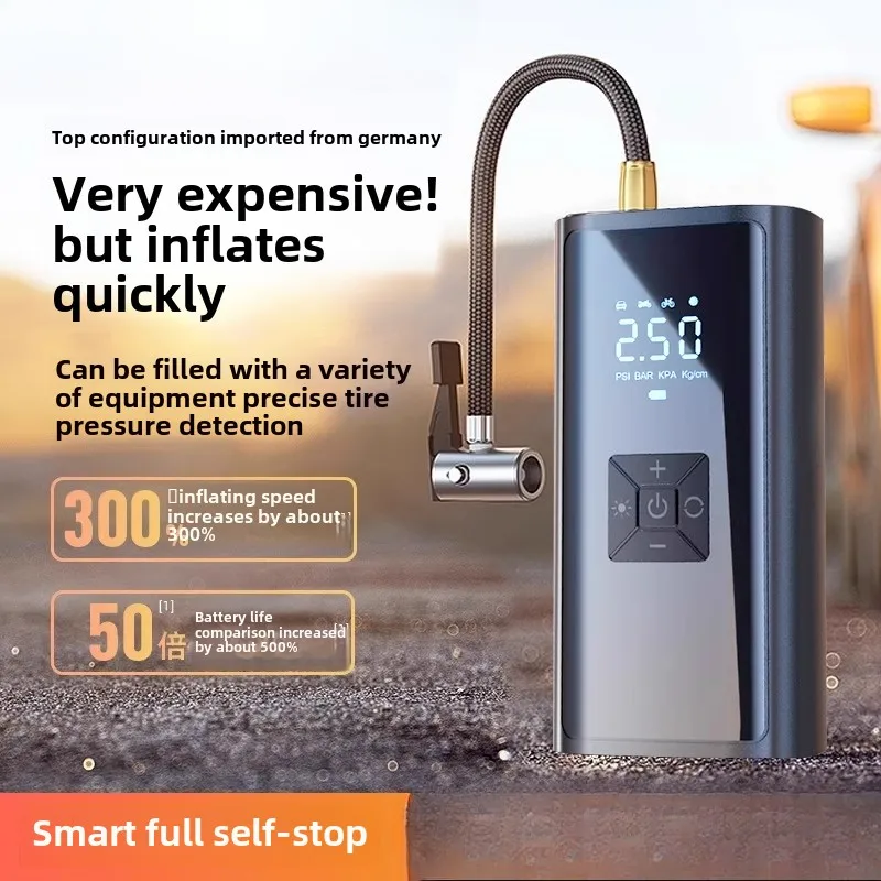 

Car wireless inflatable pump for automobile portable air pump electric car tire high pressure air pump