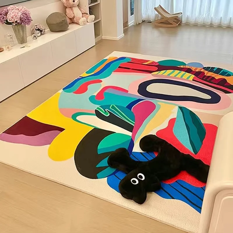 Funny Scribble room decoration rug Large Area Carpet living room Colorful Plush rugs for Bedroom Children's room Bedside Carpets