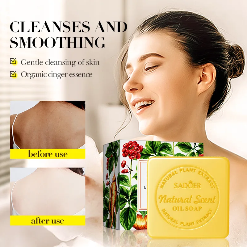 100g Ginseng Essential Oil Soap Women Cleaner Deep Cleansing Body Whitening Soap Shaving Sabonis Skin Lightening Foam