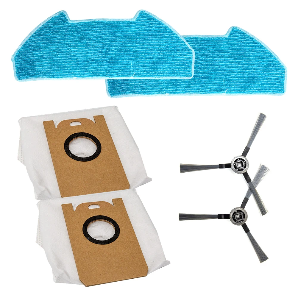 1 مجموعة ستوكات + القماش + البلاستيك ممسحة القماش أكياس الغبار مجموعة فرش جانبية الحفاظ على أرضية نظيفة وصحية للمكنسة الكهربائية Redkey R10