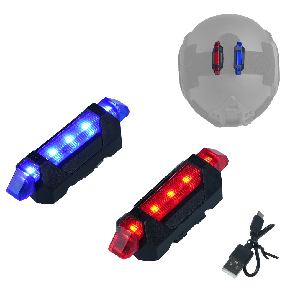 BOOIU Tactical Helmet Signal Flashing LED Light High Bright Flashing Waterproof 4-mode Hunting Signal Outdoor Helmet Accessories