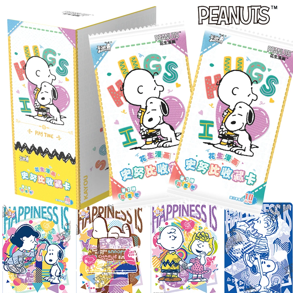 KAYOU Peanuts Snoopy Collection Card Charlie Patty Anime Character Superb Texture Limited Colorful Graffiti Card Kids Toys Gifts