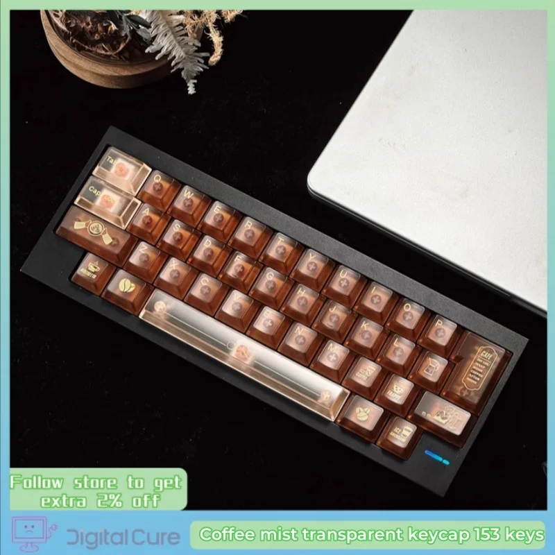 

Прозрачный колпачок для кофейного тумана 153, распылительный слой для персонажей ПК, оригинальная заводская высота, подходит для клавиатуры Megalion Axis