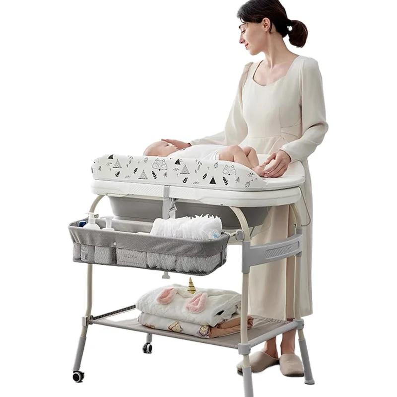 

Foldable Height Adjustable BPA Free Material Waterproof Compact Design Baby Bath Center with Removable Bath