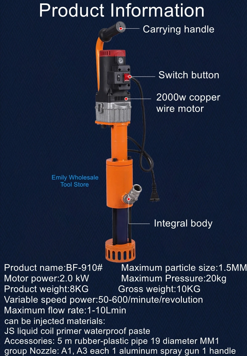 

Portable high-power engineering models grouting machine large caliber grouting machine multifunctional sand blasting machine