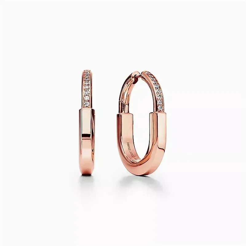 

Joyeria S925 Sterling Silver Exquisite Lock Earrings, Suitable for Light Luxury in Women's Places