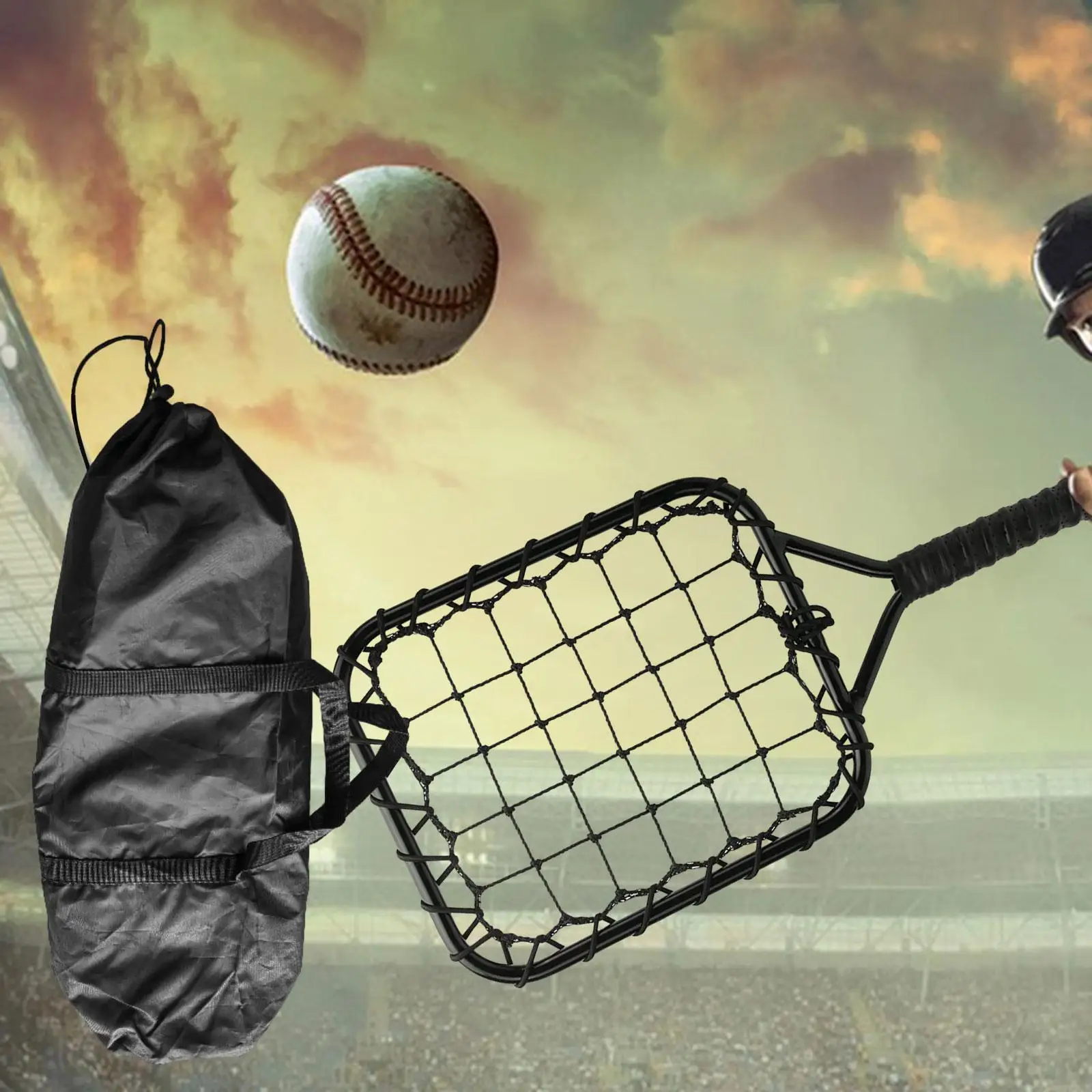 Baseball Training Accessory Wire and Metal Racket Hitting Aid for Team Practice Accurate Ball Placement Grounders Fly Balls