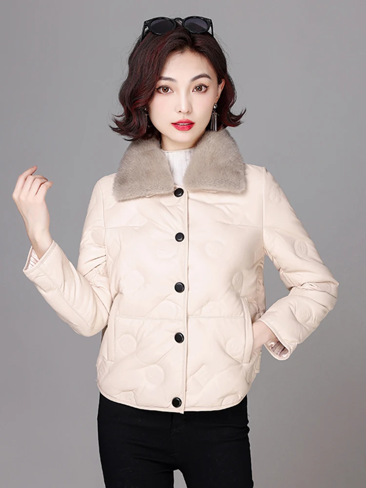   Giacca in Vera Pelle di Pecora da Donna Ning, Modello Slim Fit, Nuova Collezione Invernale 2025