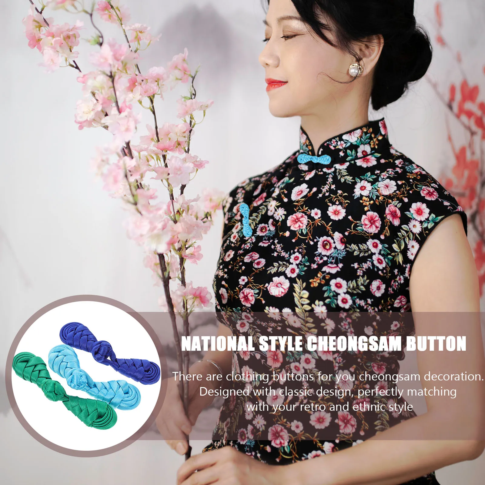 

18pcs Cheongsam Buttons Chinese Style Clothes Buttons Sewing Fastener For Han Suit Diy Accessories Cloak Buckle Craft Supplies