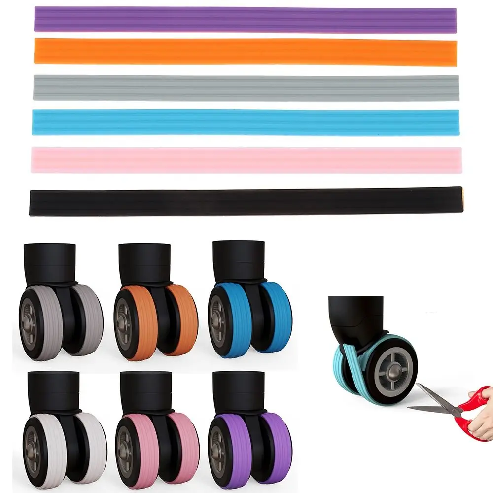Silicone Travel Luggage Caster Shoes Luggage Wheels Protector Suitcase Parts Axles Suitcase Wheels Protection Cover