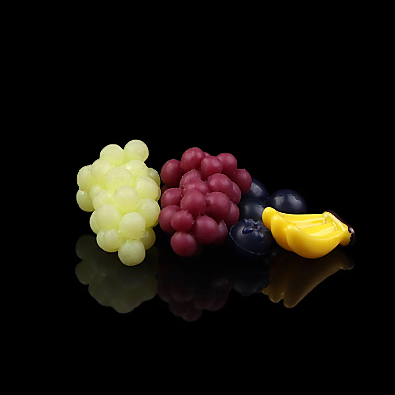 1Set 1:12 Poppenhuis Miniatuur Dessert Pan Cake Stand Fruit Lade W/Fruit Simulatie Ornament Model Huis Decor speelgoed