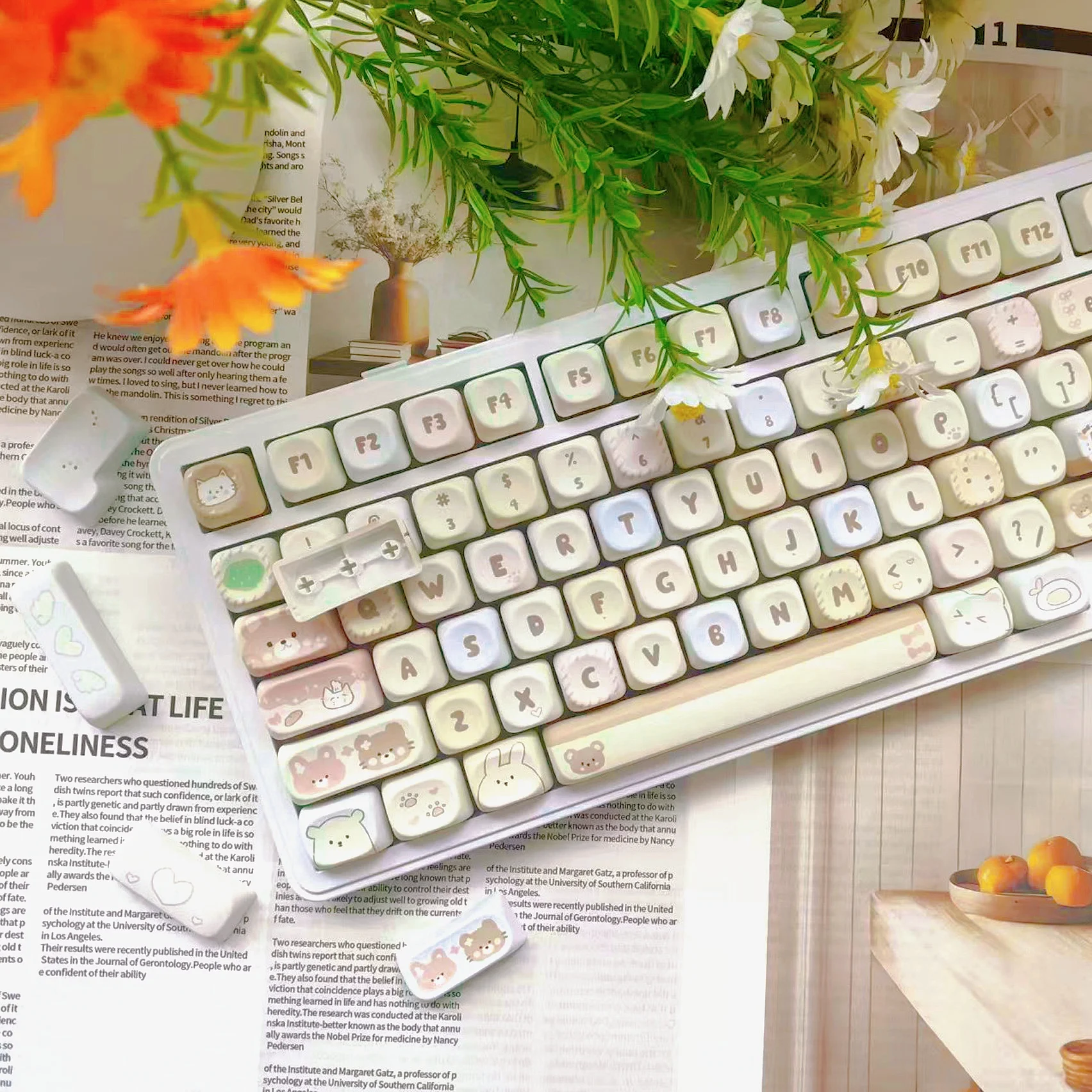 

130-клавишные колпачки для клавиш Cream Cake на заказ Kawaii, колпачки для клавиш MOA Profile Dye Sublimation PBT для переключателей Cherry Gateron MX, игровая клавиатура