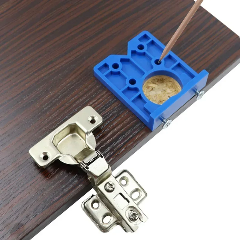 

35mm Hinge Hole Opener Accuracy Locator Door Drilling Guide Drilling Jig Drill Bits for Cabinet Door Installation Hinge Jig