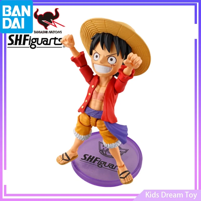 Bandai InStock Original WCF×S.H.Figuarts MONKEY.D.LUFFY Tamashii Web Shop × X (Vér.) Figuras de ação de anime brinquedos colecionáveis para crianças