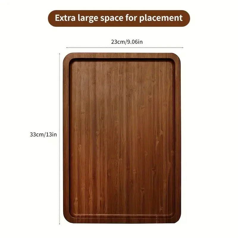 Wooden Sofa Armrest Tray Rectangular Sofa End Table Tray Practical TV Snack Tray for Remote Control Wine Drink Snacks Phone