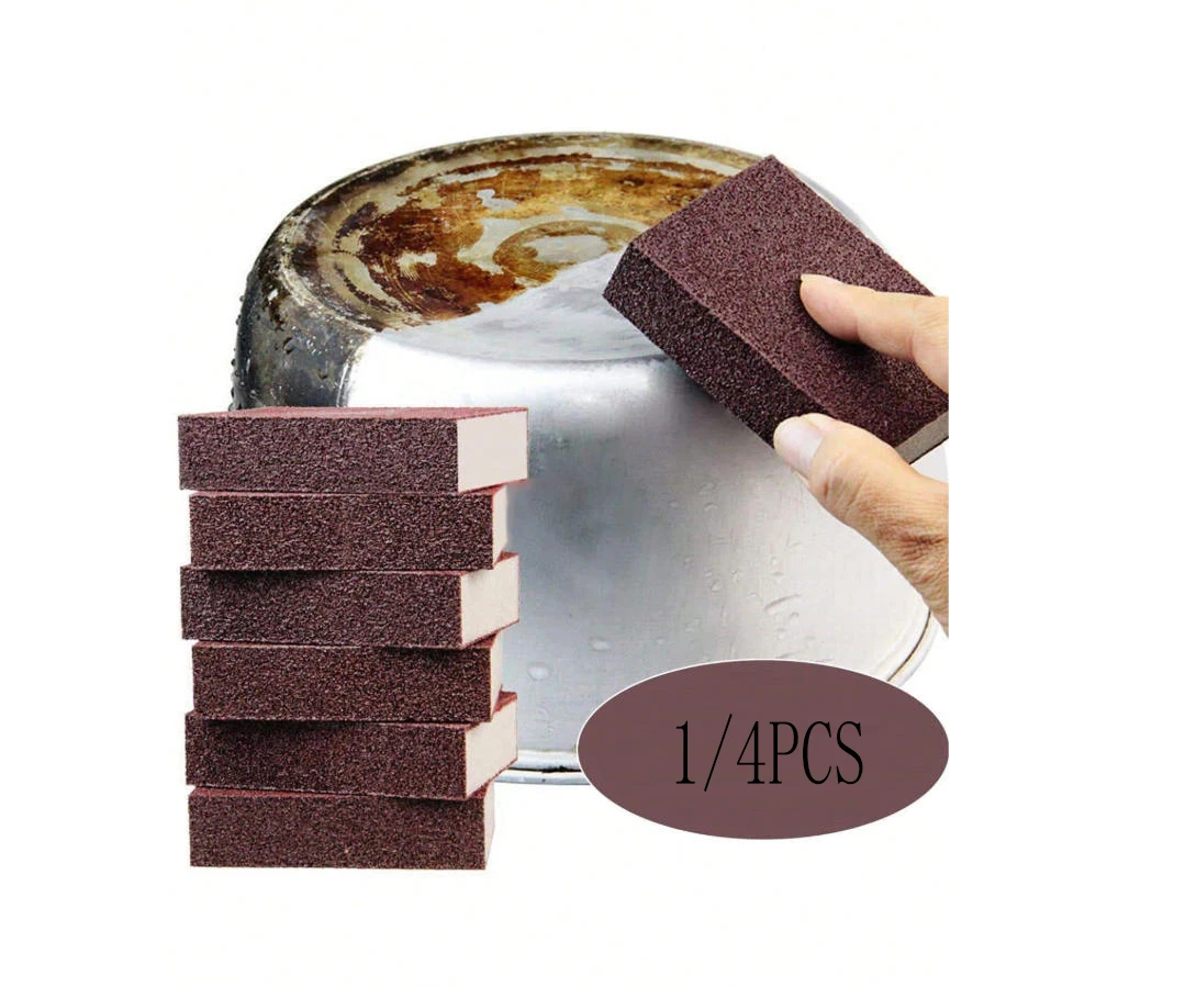 1/4pcs Magic Sponge Eraser Carborundum Removing Rust Cleaning Brush Descaling Clean Rub,Kitchen,Bathroom,Home,Household Supplier