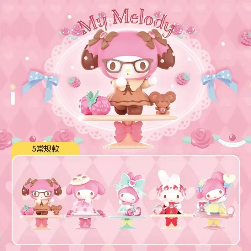 

MINISO My Melody Afternoon Tea Blind Box Melody Action Figure Desktop Decoration Birthday New Year Xmas Gift To Girlfriend