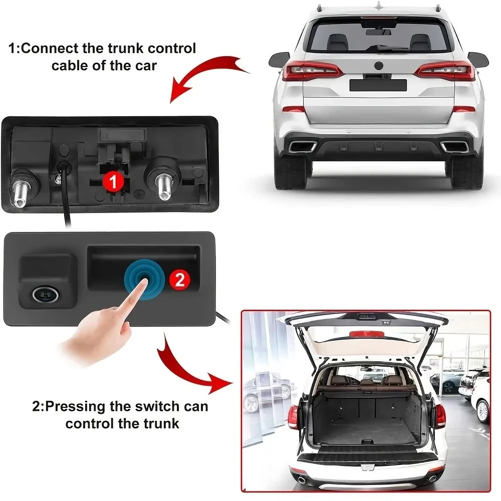 Neue dynamische Rückfahrkamera mit Trajektorienanzeige für VW Golf Variant 6 Plus 2009-2014, Passat Variant, Sharan, Tiguan, Touran, Touareg, Skoda Yeti, Seat Alhambra, Rückfahrkamera 5K0980551 5N0827566A 5N0827566J – Detail 7