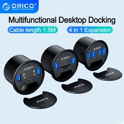 Orico usb c hub 3,0 schreibtisch desktop tülle mit port typ leser halterung adapter splitter für laptop zubehör hub usb 3 orico