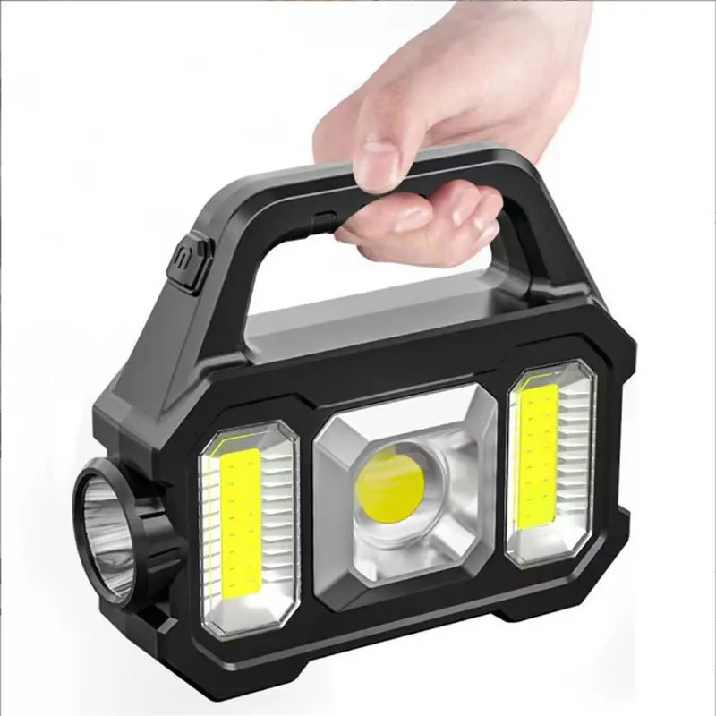 Multifunctional Searchlight Emergency LED Solar Outdoor Light Waterproof Strong Light Flashlight COD Portable Light