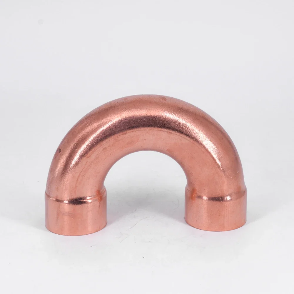 Copper 180 Elbow Plumbing Pipe Fitting Water Gas Oil Scoket Weld Coupler End Feed 180 Deg 38mm x1.2mm x95