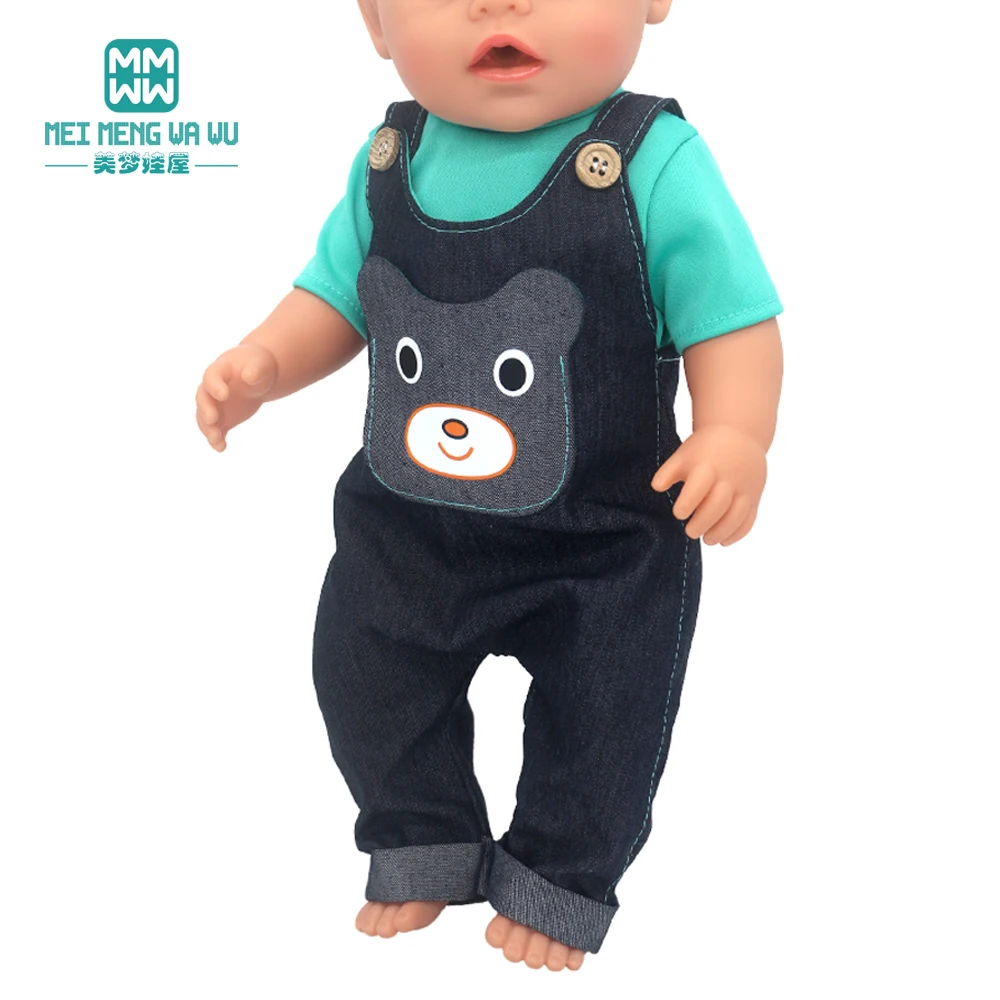 Clothes for Doll Fit 45 cm American Doll Accessories Fashion Denim Shorts Woolen Coat Jacket Dress Gift