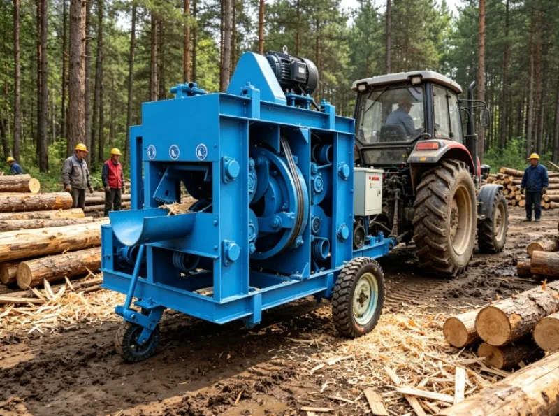 Wood Chipper Shredder Sawdust Machine, Wood Chips Crushing Equipment For Wood Pellet Production Line