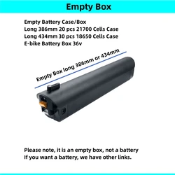 Hidden E-bike Battery Box Housing Case 36v Li-ion 18650 21700 Cells Holders E-bike Battery Box not a Battery