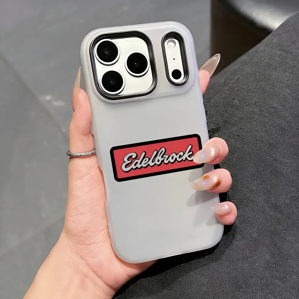 Дизайнерский чехол E-Edelbrocks для iPhone 17 16 15 14 13 12 11 Pro Max Plus Mini, прозрачный, противоударный, мягкий, с эффектом желе