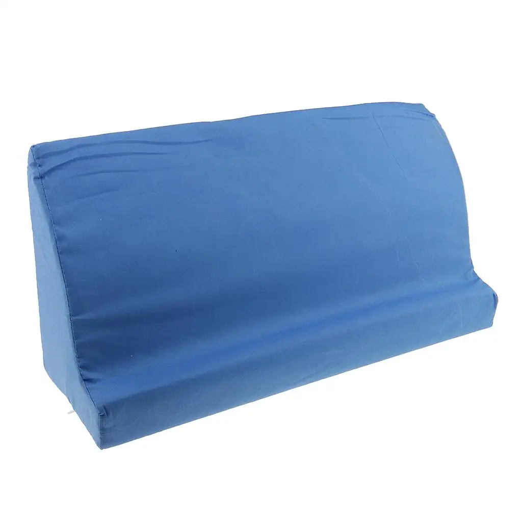 20x10x8 inches Foam Bed Wedge Acid Reflux Pillow Back Leg Lumbar Cushion w/ Blue Washable Cover for Caregiver