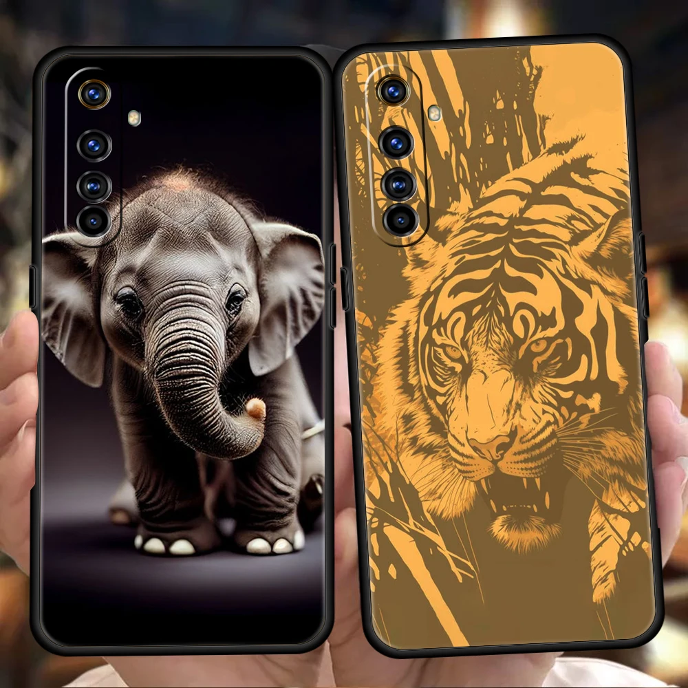 Animal Soft Silicone For Realme 8i 9i 9 Pro Plus GT2 Pro C3 6 7 8 Pro C21 C11 C25 Pro 5G Shockproof Phone Cover Fundas Coque Bag