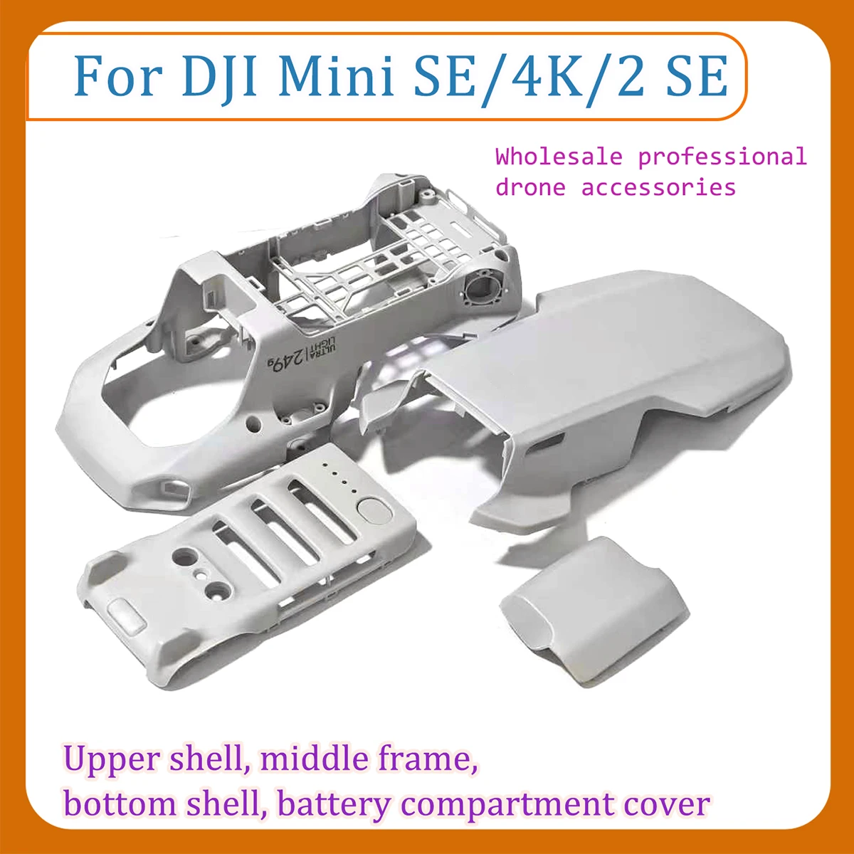Carcasa original DJI Mini con descuento al por mayor, compatible con DJI MINI2 SE/SE/4K, carcasa superior, carcasa central, carcasa inferior
