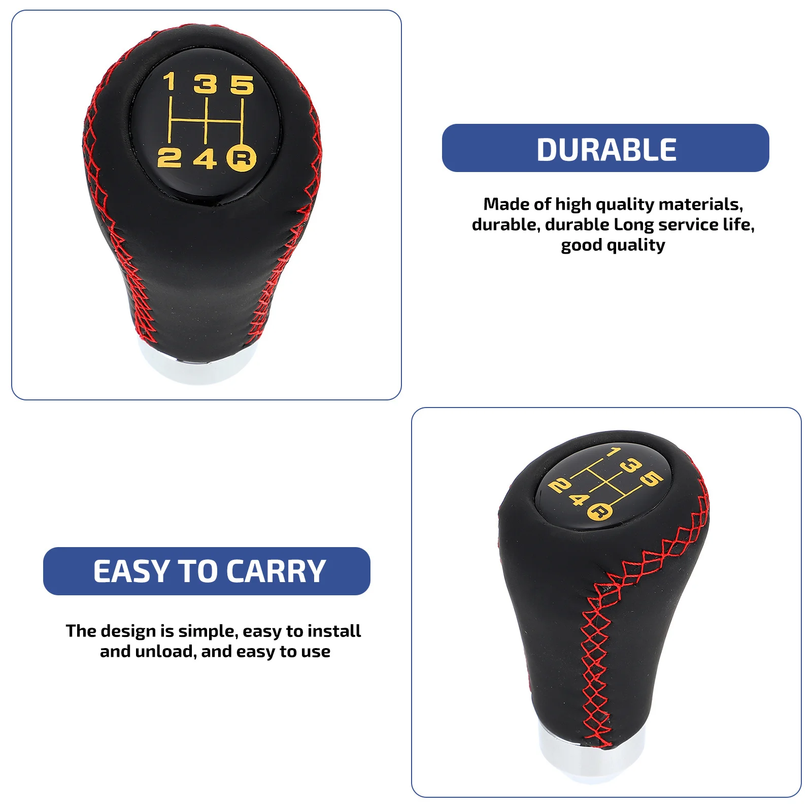 

1 set Manual Gear Shifting Handle Sturdy 5-Level Adjustable Car Shifter Knob Comfort Grip For Most Vehicle Interiors Gear Shift