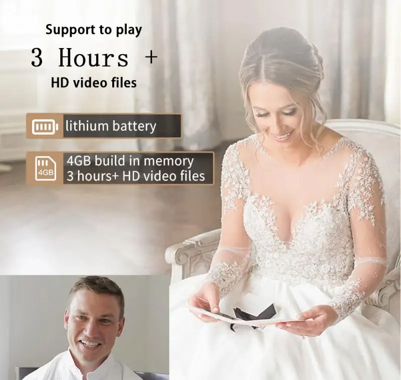 7 Inchs Wedding Video Book Card 4Gb Lcd Invitation Gift Music Greeting Card Upload Videos Birthday Photos Invite Digital Frame