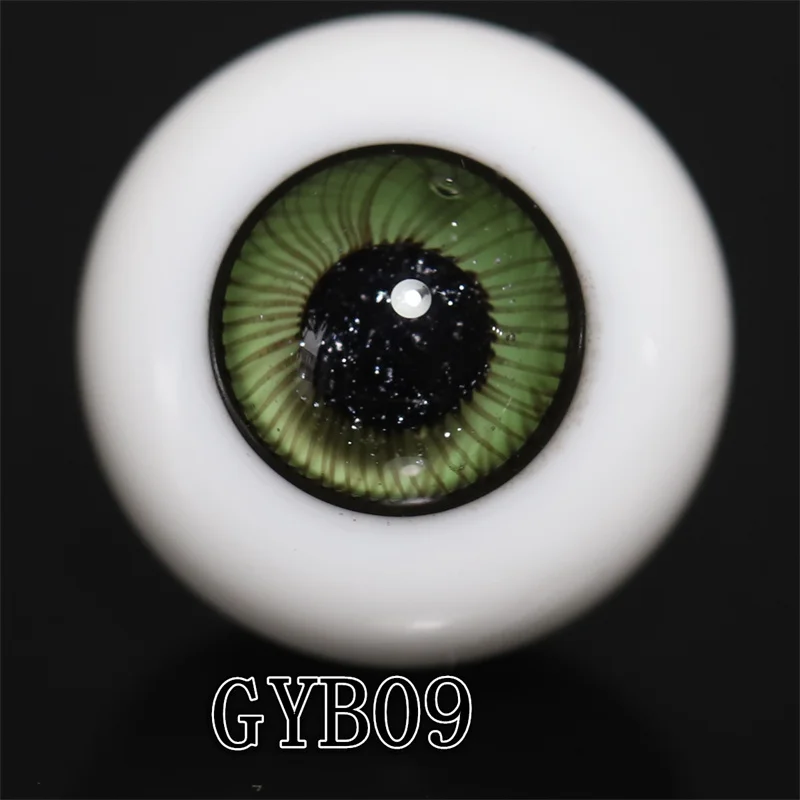 GYB Glazen BJD pop oogbollen voor 1/3 1/4 1/6 1/8 1/12 poppen 8MM 10MM 12MM 14MM 16MM 18MM ronde ogen met handvat voor herboren pop