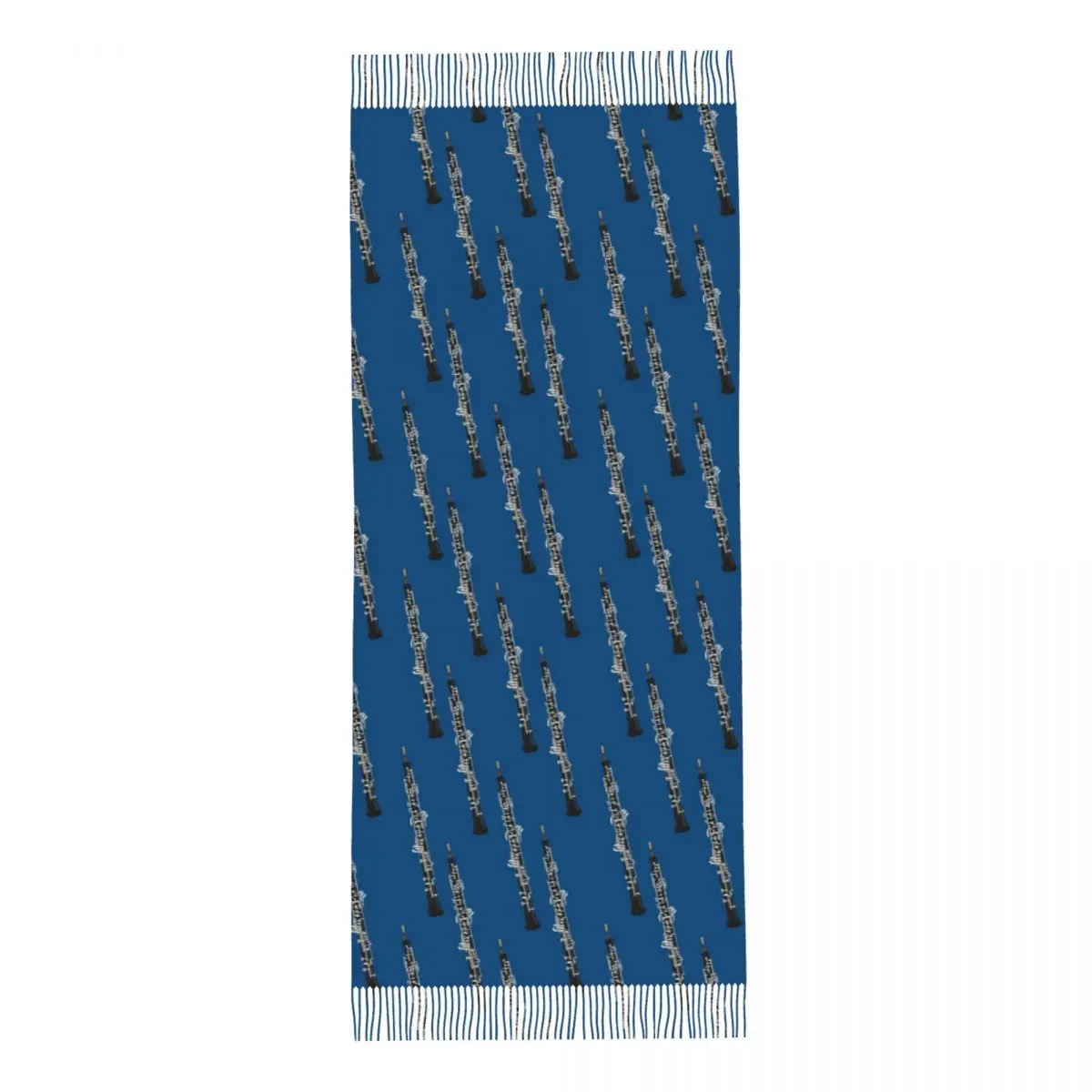 Oboe On Blue Scarf Tassel Scarves Women Soft Warm Shawls and Wraps Long Fall Winter Shawl Wrap