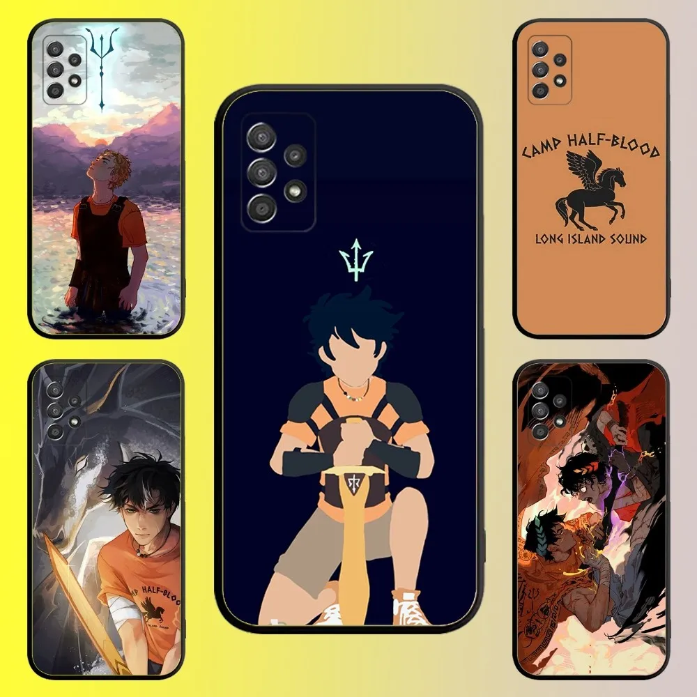 

P-Percy J-Jackson Cartoon Phone Case For Samsung Galaxy A13,A21s,A22,A31,A32,A52,A53,A71,A80,A91 Soft Black Shell