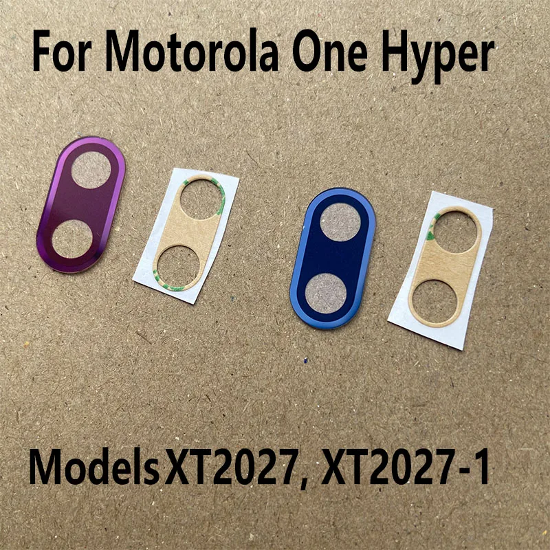 Back Camera Lens Glass For Motorola One Hyper Rear Camera Lens With Glue Adhesive Replacement XT2027 XT2027-1