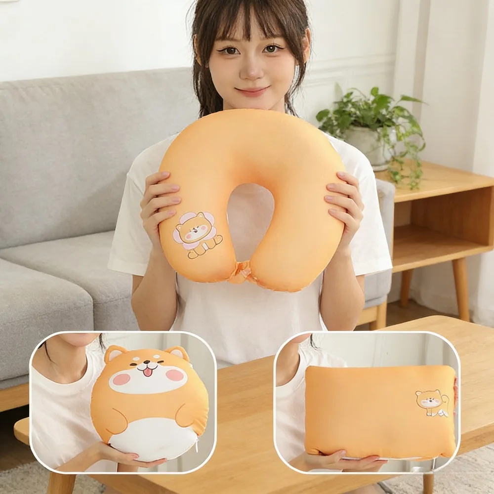 3 in 1 U Shaped Pillow Multifunctional Neck Support for Office Nap Travel Sofa Throw Pillow Deformable Comfort
